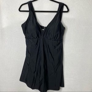 Swimsuits for All Black Tank Swimdress